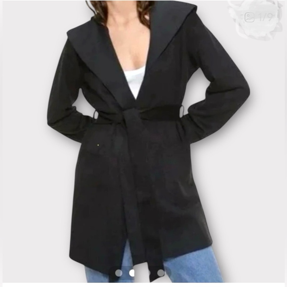 Zara Faux Suede Hooded Jacket XS